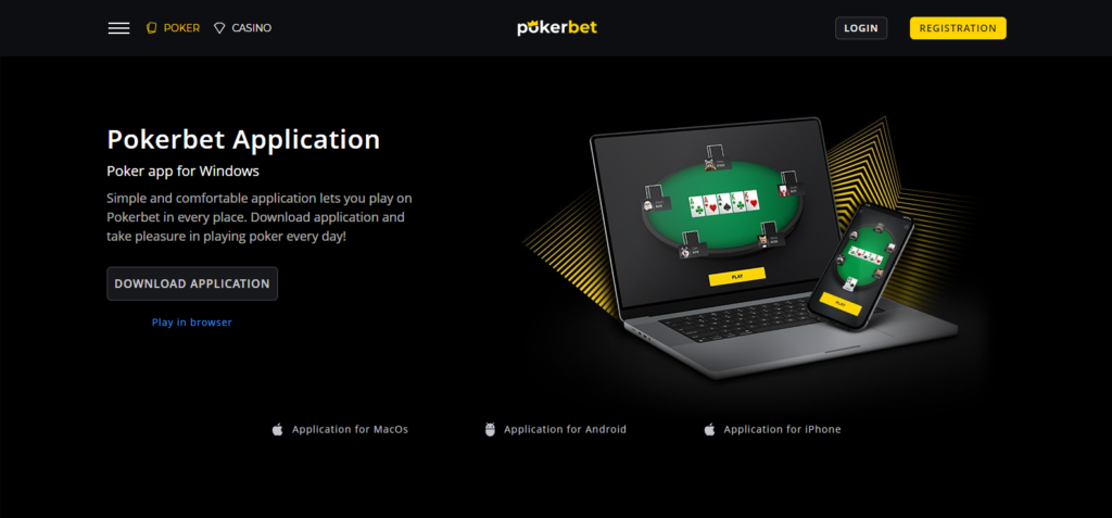 Downloading Pokerbet's application for different OS